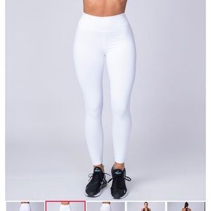 White Muscle Nation Leggings
